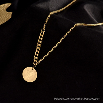 Shangjie Collana OEM 45 cm Anhänger Goldgefüllte Halskette 18K Goldketten Halsketten 316l Halskette
